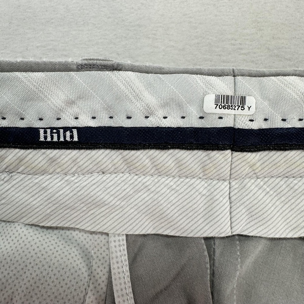 Hiltl Pants Mens 36x32 Gray Straight Leg Lightweight Stretch Dress Trousers - Picture 5 of 14